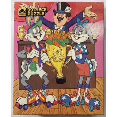 Bugs Bunny 99 Large Pieces 10" x 13" Interlocking Golden Jigsaw Puzzle - NEW