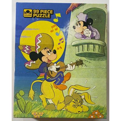 Mickey Mouse 99 Large Pieces 10" x 13" Interlocking Golden Jigsaw Puzzle - NEW