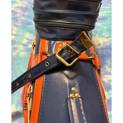 Vintage Fighting Illini Chief Illiniwek Golf Bag University Illinois Blue Orange