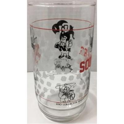 6 Oklahoma Sooners Glasses: 1990 Big Eight Nebraska, Kansas, Missouri, Colorado