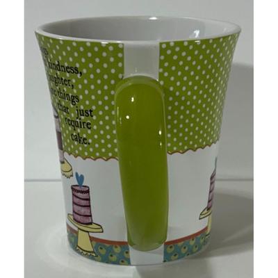 Leigh Standley Curly Girl Design Santa Barbara Studio Ceramic Mug Cake Green