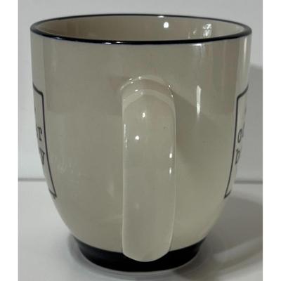 Vintage Corner Bakery Cafe Feed The Day Ceramic Mug Black & White