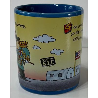 Vintage Operation "Keep In Touch" God Created Officers Ceramic Mug Military