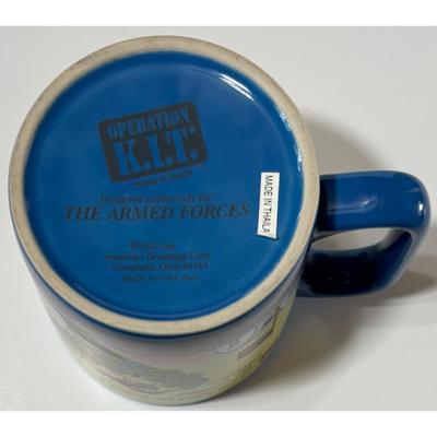 Vintage Operation "Keep In Touch" God Created Officers Ceramic Mug Military