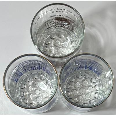 3 Horse Race Glasses: Nevele Pride, Niatross, Rambling Willie Liberty Bell Track