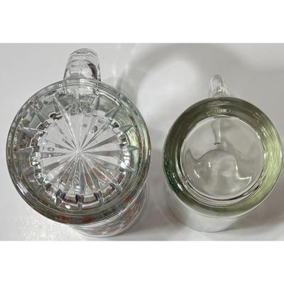 Vintage Bierstube & Radlerseidel Beer Glasses German Bar Cyclist Bicycle Dancing