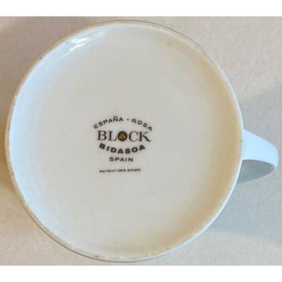 Block Bidasoa Black & White Leaves Creamer Made In Spain