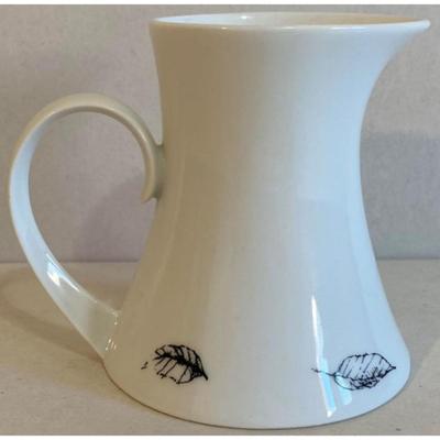 Block Bidasoa Black & White Leaves Creamer Made In Spain