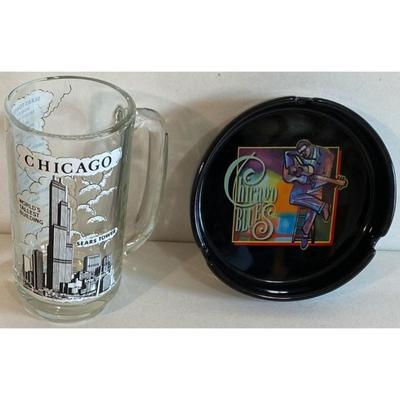 Chicago Blues Ashtray & Sears Tower Glass