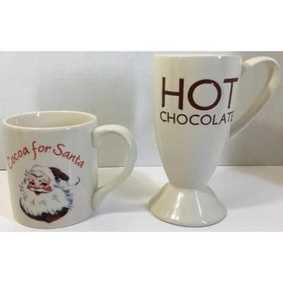 Cocoa For Santa Mug By Kringles Kitchen & Hot Chocolate Mug By Whitttard Chelsea