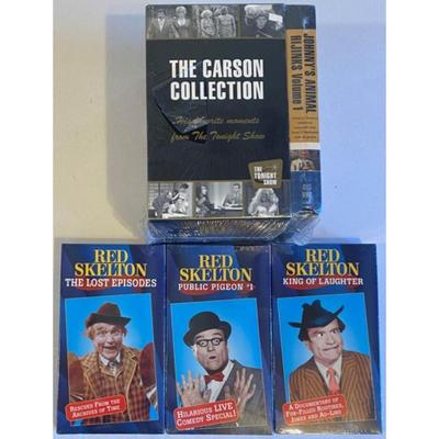 Comedy Sealed VHS Lot - Johnny Carson: The Carson Collection & Red Skelton