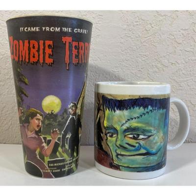 Frankenstein Mug & Plastic Zombie Tumbler Halloween Monster