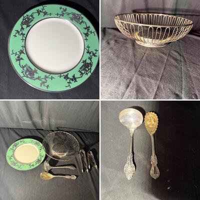 John Wanamaker Plate, Silverplate Tongs & More (LR-MG)
