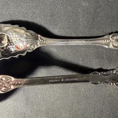 John Wanamaker Plate, Silverplate Tongs & More (LR-MG)