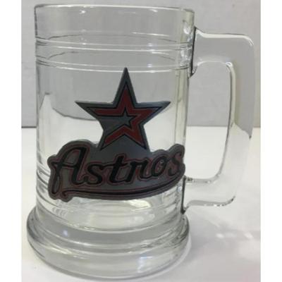 Houston Cougars Frosted Glass & Houston Astros Clear Glass Mug. MLB / NCAA