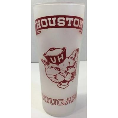 Houston Cougars Frosted Glass & Houston Astros Clear Glass Mug. MLB / NCAA