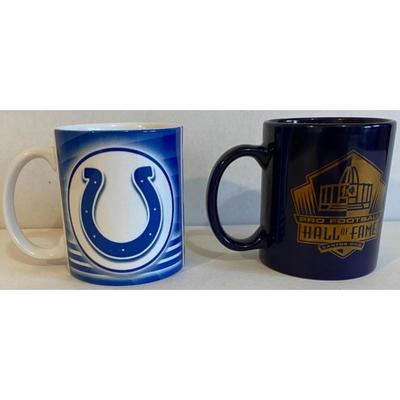 Indianapolis Colts & Pro Football Hall Of Fame Canton Ohio Mugs. NFL