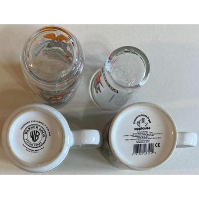 Looney Tunes Mugs & Glass: Daffy Duck, Tazmanian Devil, Bugs Bunny, Yosemite Sam