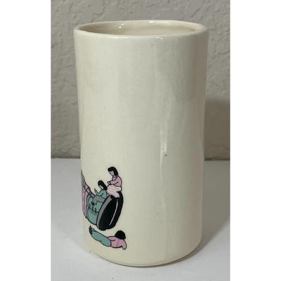 Geisha Girl Sake Glass & Japanese Couple Kyoto Mug Japan Umbrella Mountain