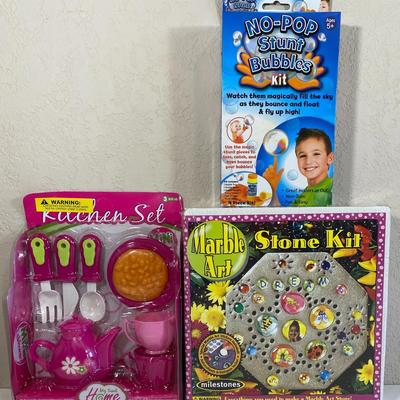 Marble Art Stone Kit / My Sweet Home Food Set / No Pop Stunt Bubbles Kit ALL NEW