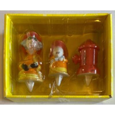 Maxine Firewoman, Dog Firefighter, and Fire Hydrant Cake Toppers by Hallmark