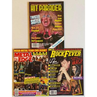 Def Leppard / Twisted Sister / U2 / W.A.S.P. / Motley Crue centerfold Magazines