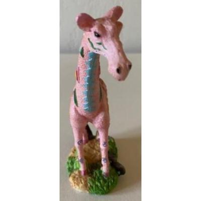 Pink Giraffe Plastic Figurine