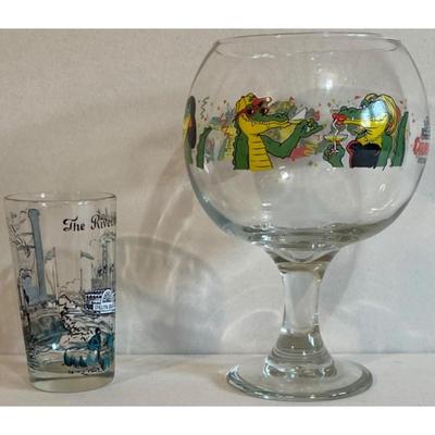 River Steamboat Glass & 48 oz. Colorado Belle Hotel Casino Laughlin NV Glass