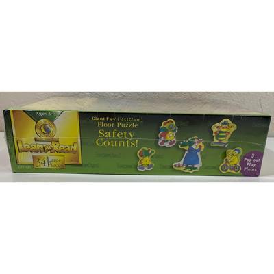 Learn To Read Safety Counts! 1' x 4' Floor Puzzle - NEW / SEALED - Ages 3 - 6