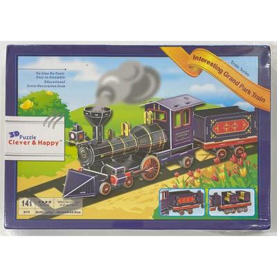 Clever & Happy Grand Park Train 141 Piece 26.8" x 4.3" x 2.9" Puzzle - NEW - 3D