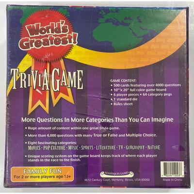 Barnes & Noble Exclusive World's Greatest Trivia Game - BRAND NEW / SEALED