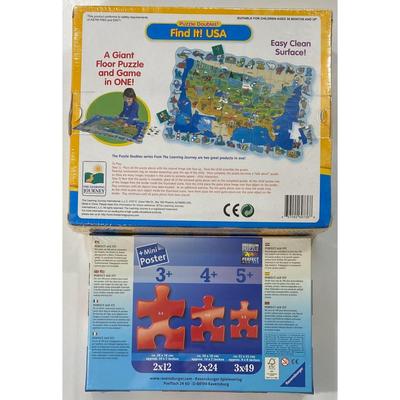 Ravensburger Disney Cars & 3' x 2' Find It USA Map / Game Puzzles - NEW / SEALED