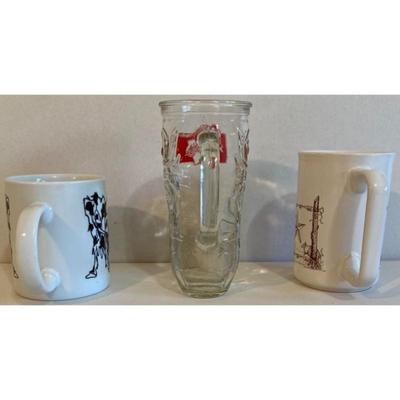 Udderly Texas / Billy Bob's Ft. Worth Boot / Polly's Paint Box Armadillo Mugs