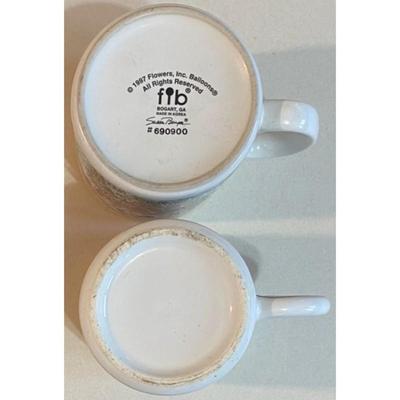 Vintage 1997 Flowers Inc Balloons Noah's Ark & 1989 ARTMARK Elephant Coffee Mugs