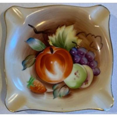 Vintage ARCO Dallas Porcelain Japan Floral Ashtray