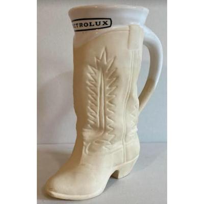 Vintage Electrolux Advertising Cowboy Boot Mug Vase