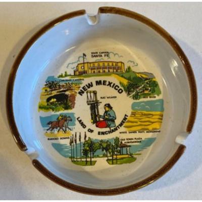 Vintage New Mexico Land of Enchantment Ashtray Made In Korea