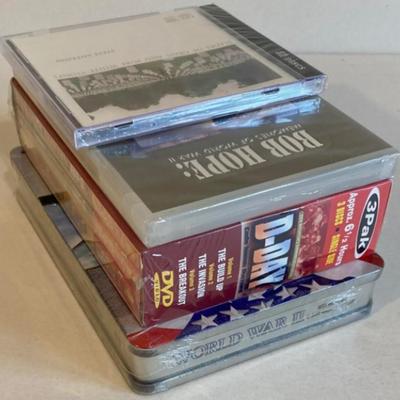 WWII DVDs (new & sealed): D-Day / Bob Hope / Steve Amerson / Why We Fight