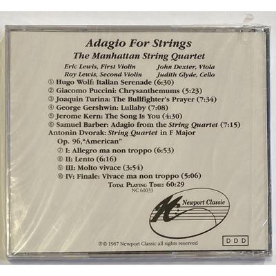 The Manhattan String Quartet - Adagio for Strings CD. Classical. New