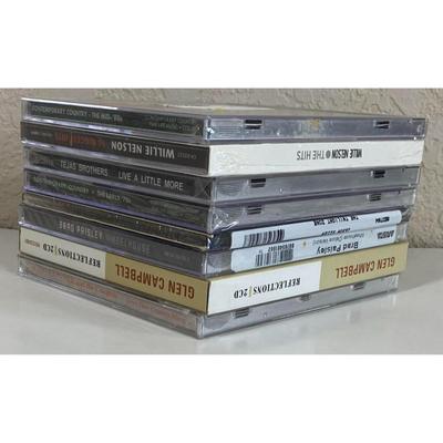 Country CDs: Willie Nelson, Glen Campbell, Brad Paisley, Tejas Brothers - NEW