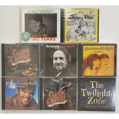 Country CDs: Glen Campbell, Willie Nelson, Time Life Music - NEW / SEALED