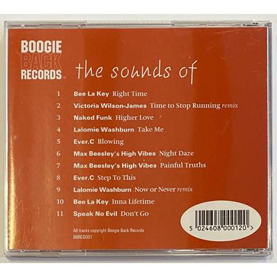 The Sound Of Boogie Back Records CD. Label Code: BBRCD001