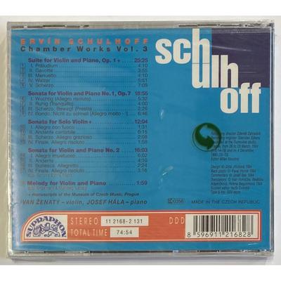 Ivan Zenaty & Josef Hala - Schulhoff: Complete Violin Works CD. New