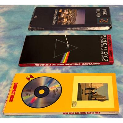 Pink Floyd 3 Empty Longbox Lot (no CDs) - Dark Side Of Moon / Wish You Were Here