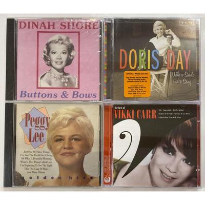 Pop CDs: Doris Day, Vikki Carr Best of, Peggy Lee Golden Hits, Dinah Shore