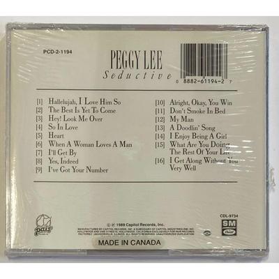 Peggy Lee - Seduction CD. New. Label Code: PCD-2-1194