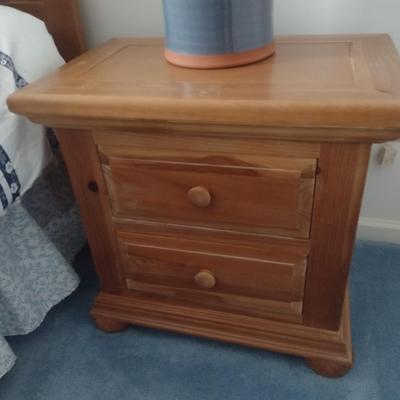 Broyhill Two Drawer Solid Wood Pine Bedside Dresser Choice B