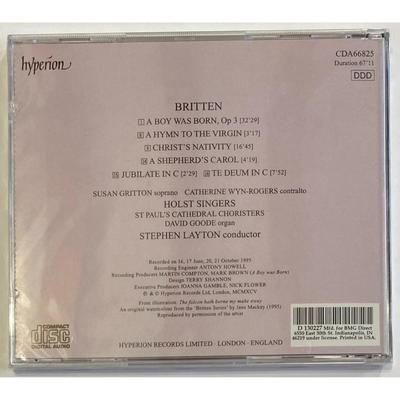Stephen Layton - Britten: Christ's Nativity / A Boy was Born CD New Club Edition