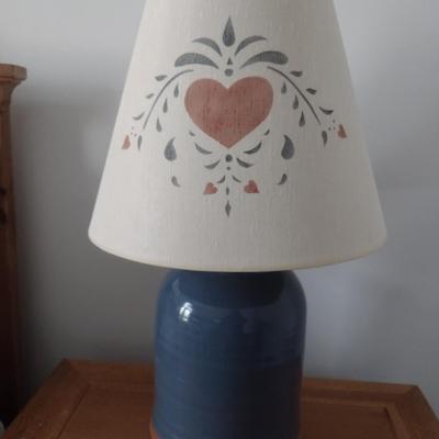 Hand Thrown Pottery Jug Table Lamp with Shade Choice A