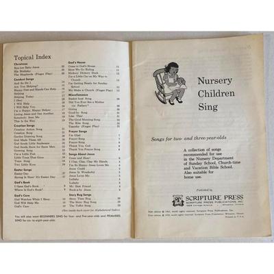 Nursery Children Sing In Sunday School And Home Soft cover 1963 Scripture Press